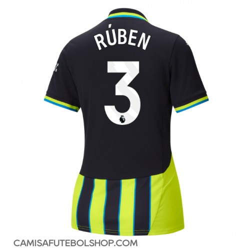 Camisa de time de futebol Manchester City Ruben Dias #3 Replicas 2º Equipamento Feminina 2024-25 Manga Curta